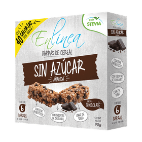 Barritas de cereales de chocolate blanco Corny sin azúcar añadido pack 6  unidades de 20 g.