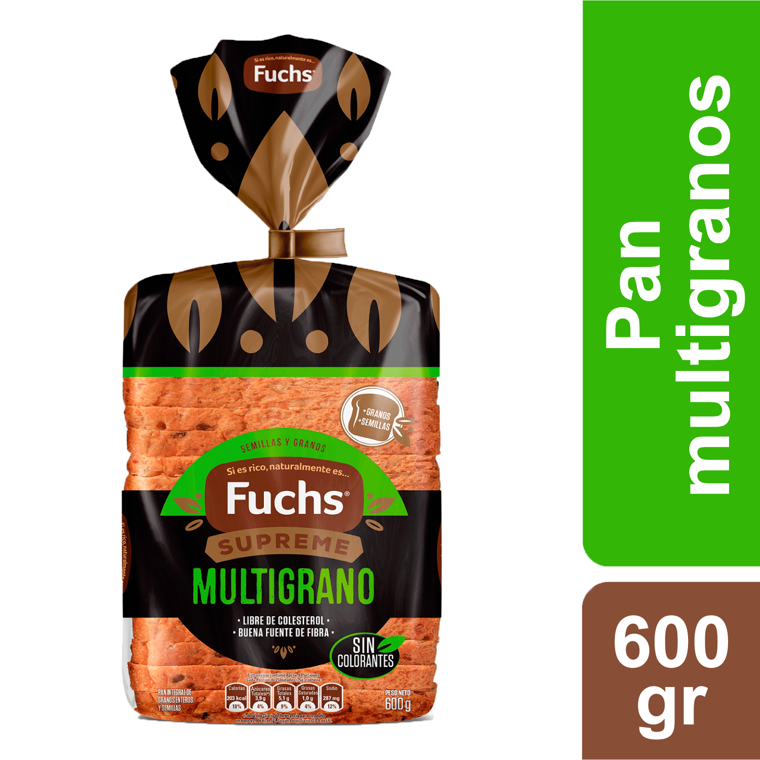 Pan de Molde Integral Multigrano 600 g