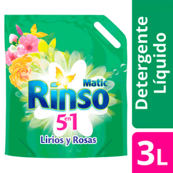 Detergente Líquido Rinso Lirios Y Rosas Doypack 3 L