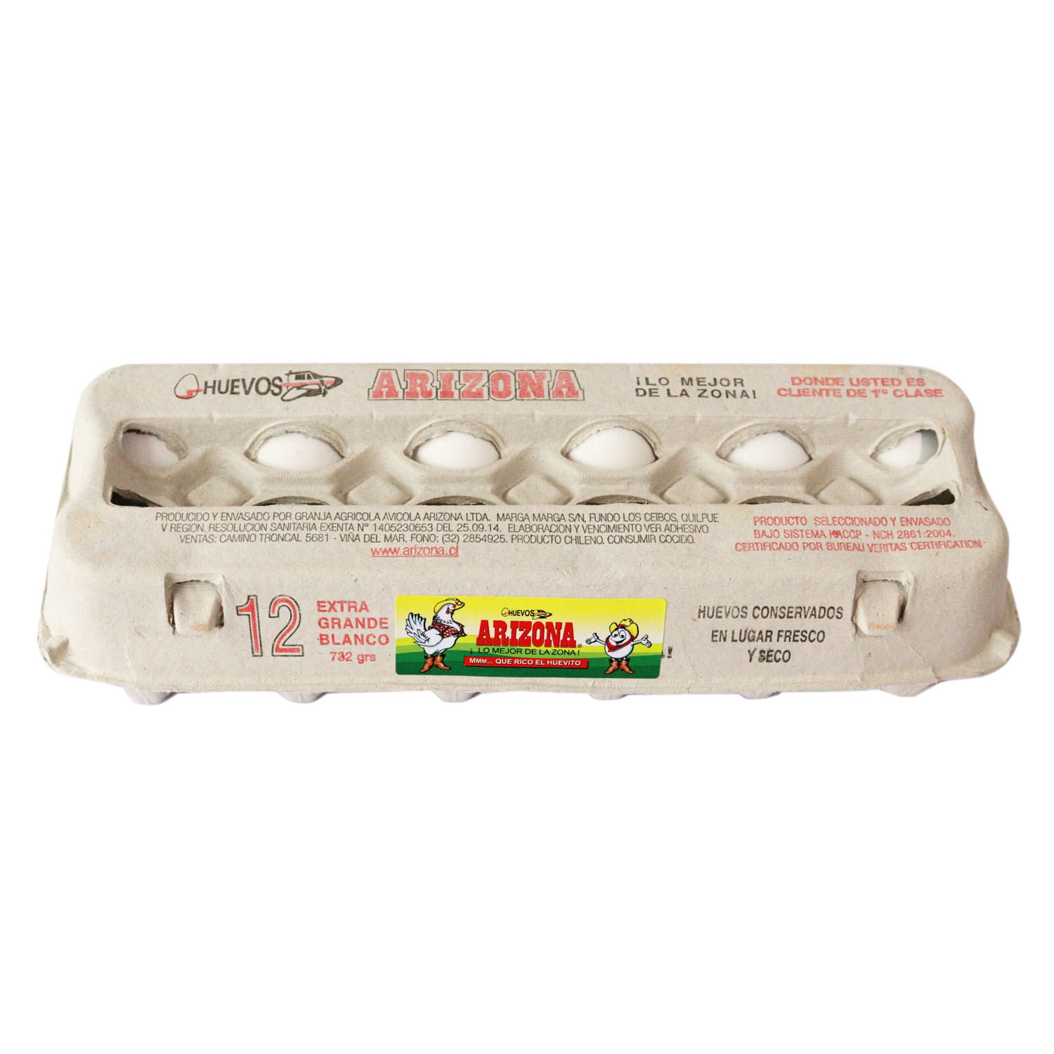 Huevos Arizona Extra Blancos 12 un.