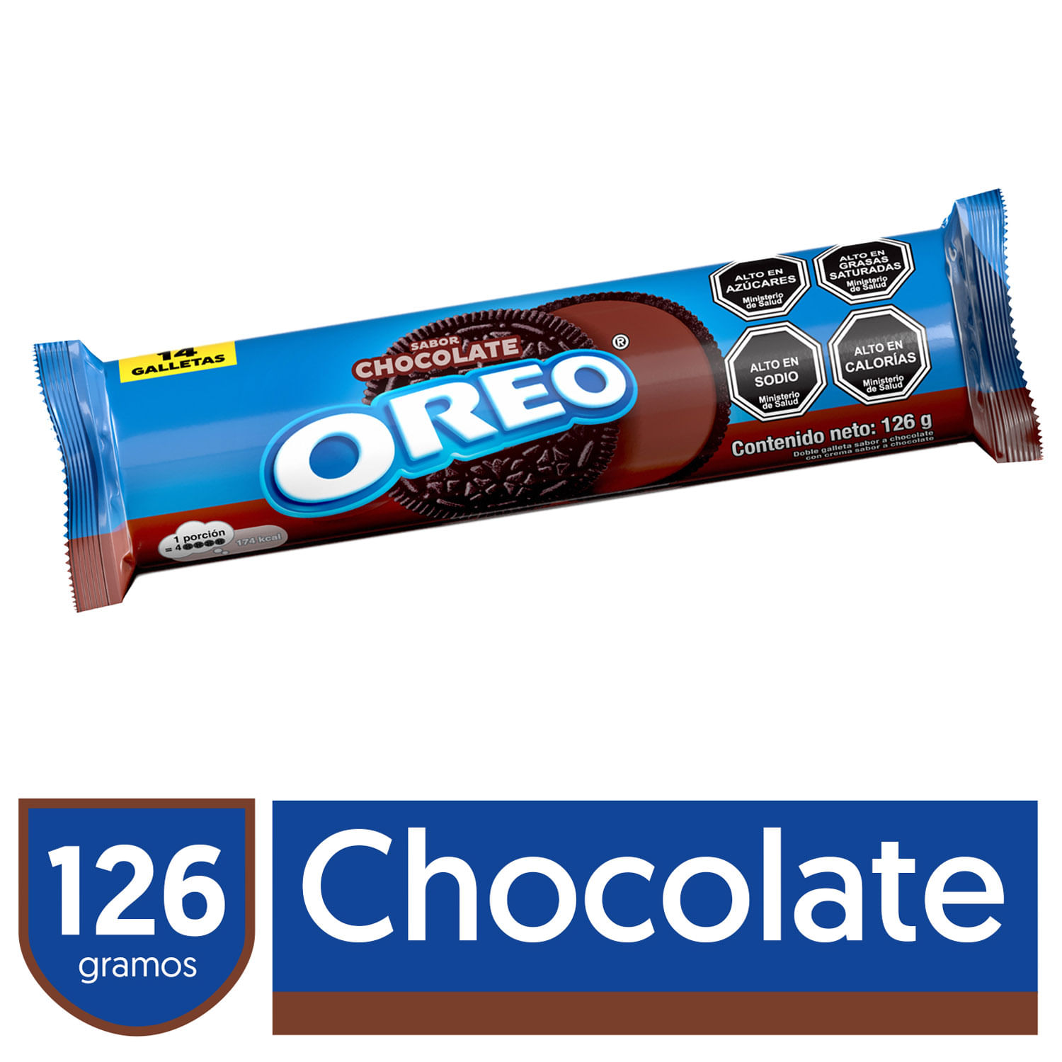 Galletas Oreo Chocolate Crema Chocolate 126 g