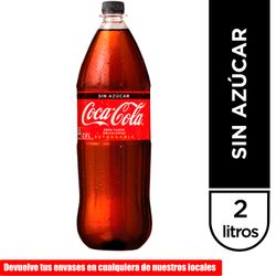 Bebida Coca-Cola Sin Azúcar Retornable 2 L + Envase