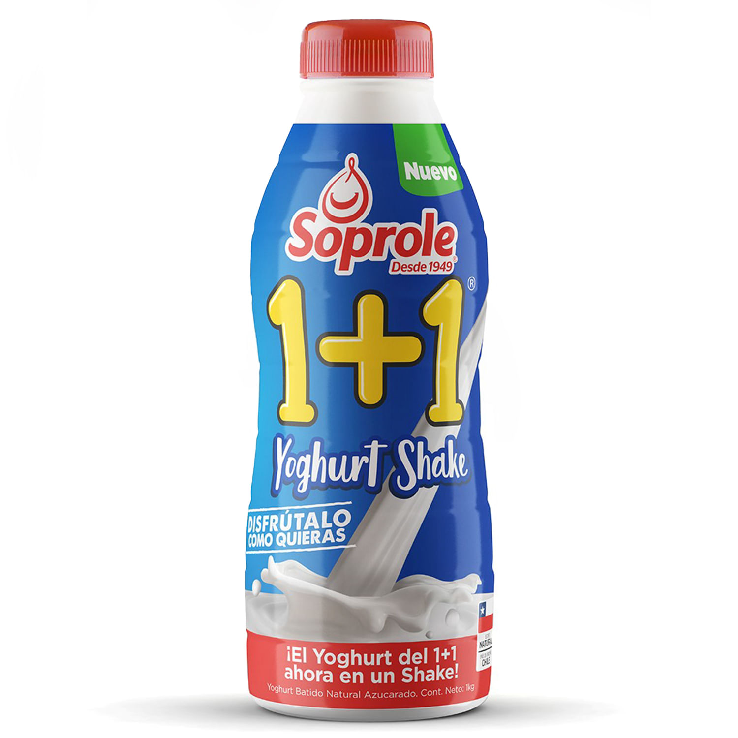 Yogurt Soprole 1+1 Botella 1 L