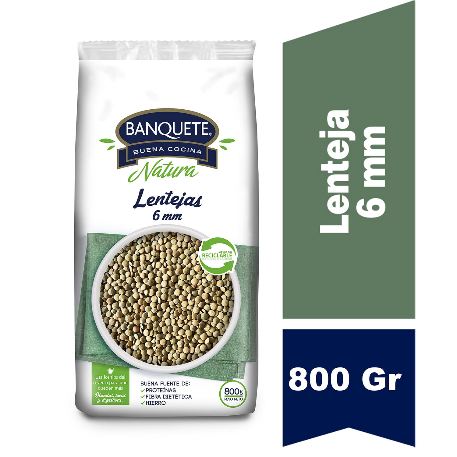 Lentejas 6 mm 800 g