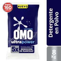 Detergente Polvo Omo Matic Ultra Power Bolsa 8 Kg