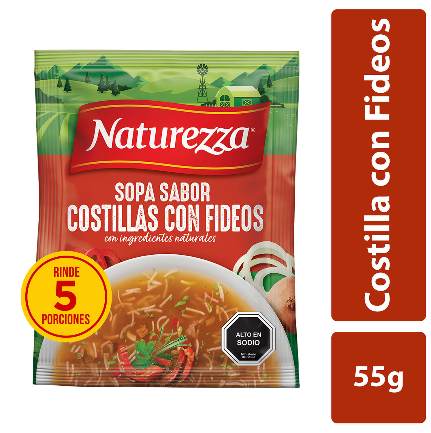 Sopa Naturezza Costilla Fideos 55 g