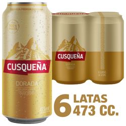 Pack 6 Un. Cerveza Cusqueña Golden Lager 5.0° 473 Cc