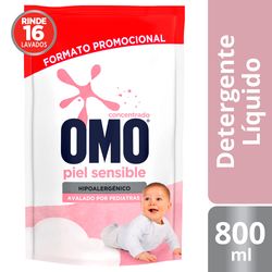 Detergente Líquido Omo Piel Sensible Doypack 800 Ml