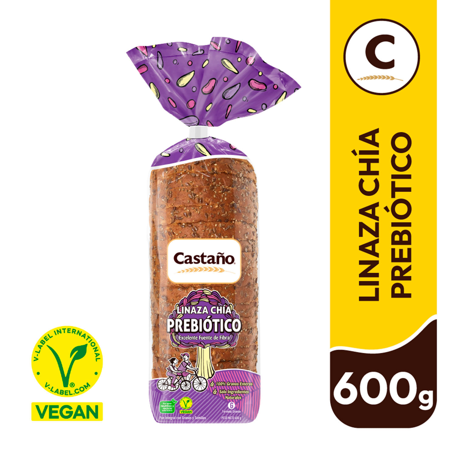 Pan Molde Castaño Linaza 600 g