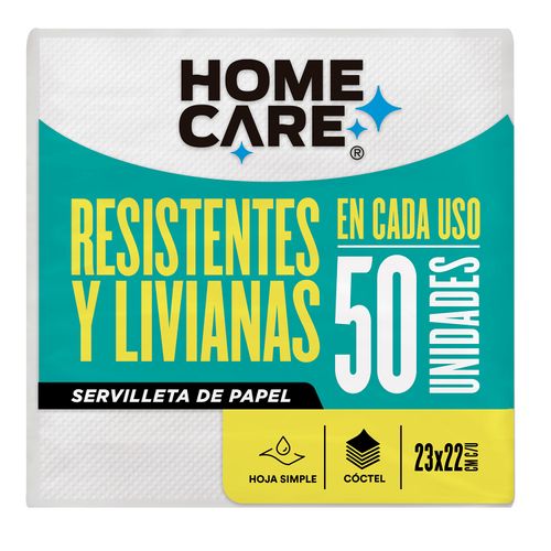 Servilletas Home Care 23 x 22 cm 50 un.