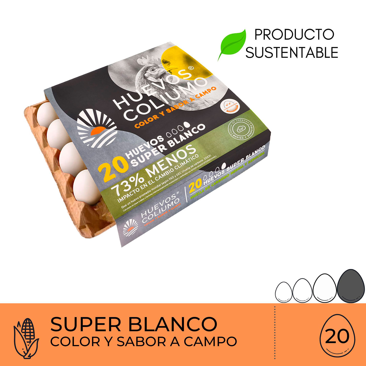 Huevos Súper Blanco Coliumo 20 un.
