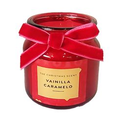 Vela con Cintas Rojo Navidad