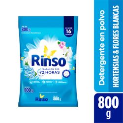 Detergente Polvo Rinso Hortensias Y Flor 800 G