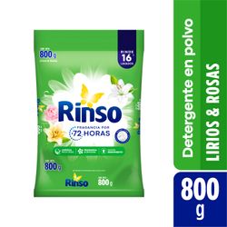 Detergente Polvo Rinso Lirios Y Rosas 800 G