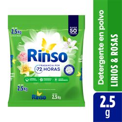 Detergente Polvo Rinso Lirios Y Rosas 2.5 Kg