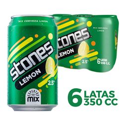 Pack 6 Un. Cerveza Stones Limon Fruit Beer 2.5° 350 Cc