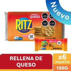 Galletas Sixpack Ritz Rellenas de Queso 180 g