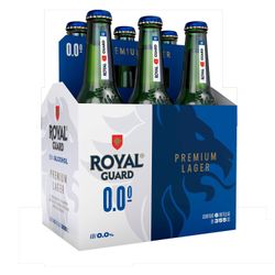 Pack 6 Un. Cerveza Royal Guard Premium Lager Sin Alcohol 355