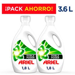 Pack 2 Un. Detergente Líquido Ariel Doble Poder 1.8 L