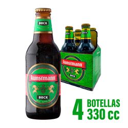Pack 4 Un. Cerveza Kunstmann Bock 5.3° 330 Cc