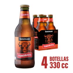 Pack 4 Un. Cerveza Kunstmann Torobayo Pale Ale 5.0° 330 Cc