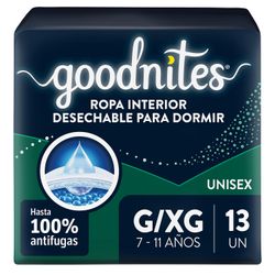 Ropa Interior Goodnites Desechable G/XG 13 un.